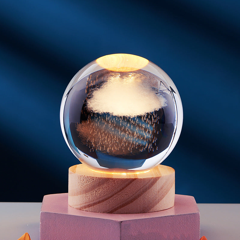 CrystalGlow | LED Table Lamp – 3D Crystal Design & Elegant Lighting