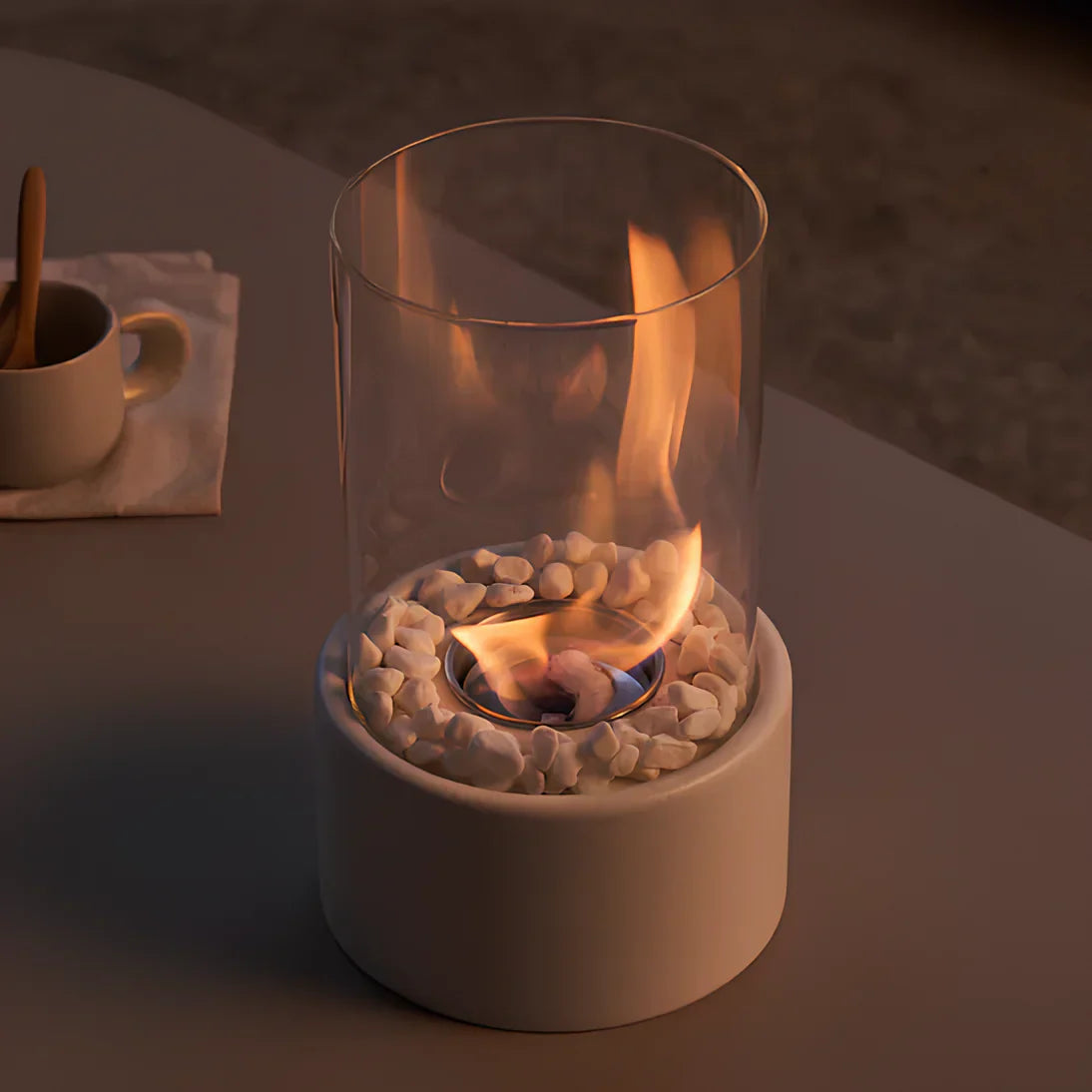 FlameAura | Bioethanol Table Fireplace – Smoke-Free Flame & Modern Design
