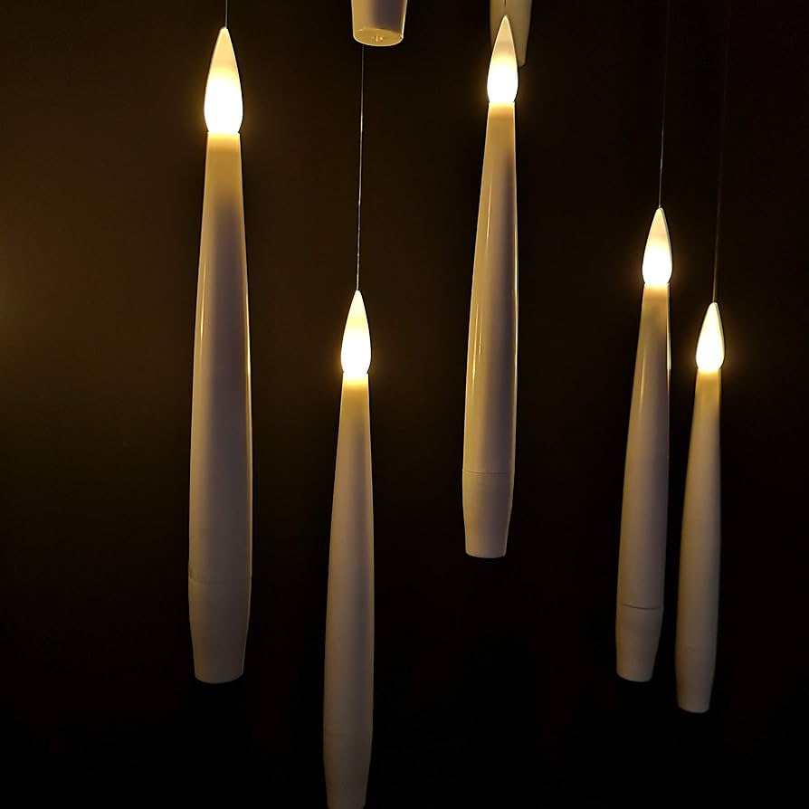 Levitara - Flameless Floating Taper Candle Set Decoluxe.co.uk