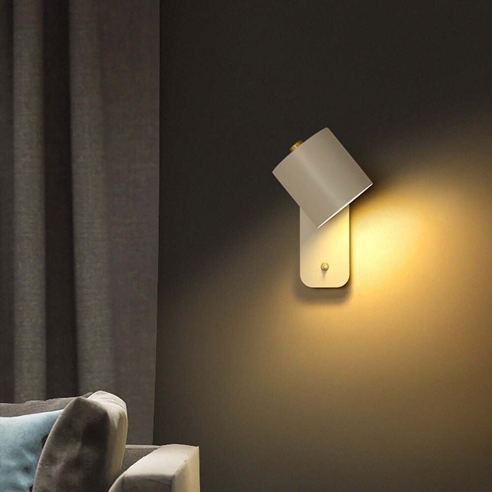 Lumivex - Cylindrical LED Indoor Wall Light With Switch Decoluxe.co.uk