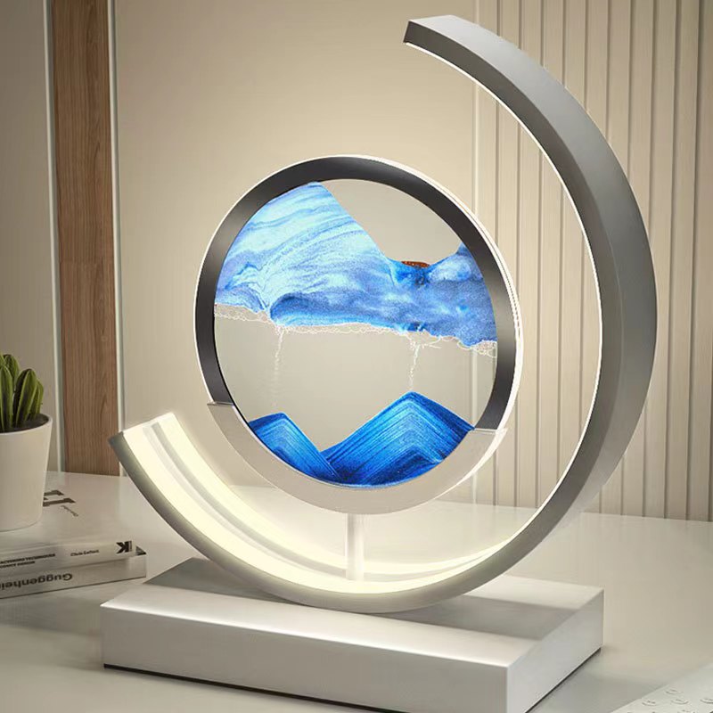 TranquilGlow | Sand Table Lamp – Relaxing Art Light for Calm Spaces