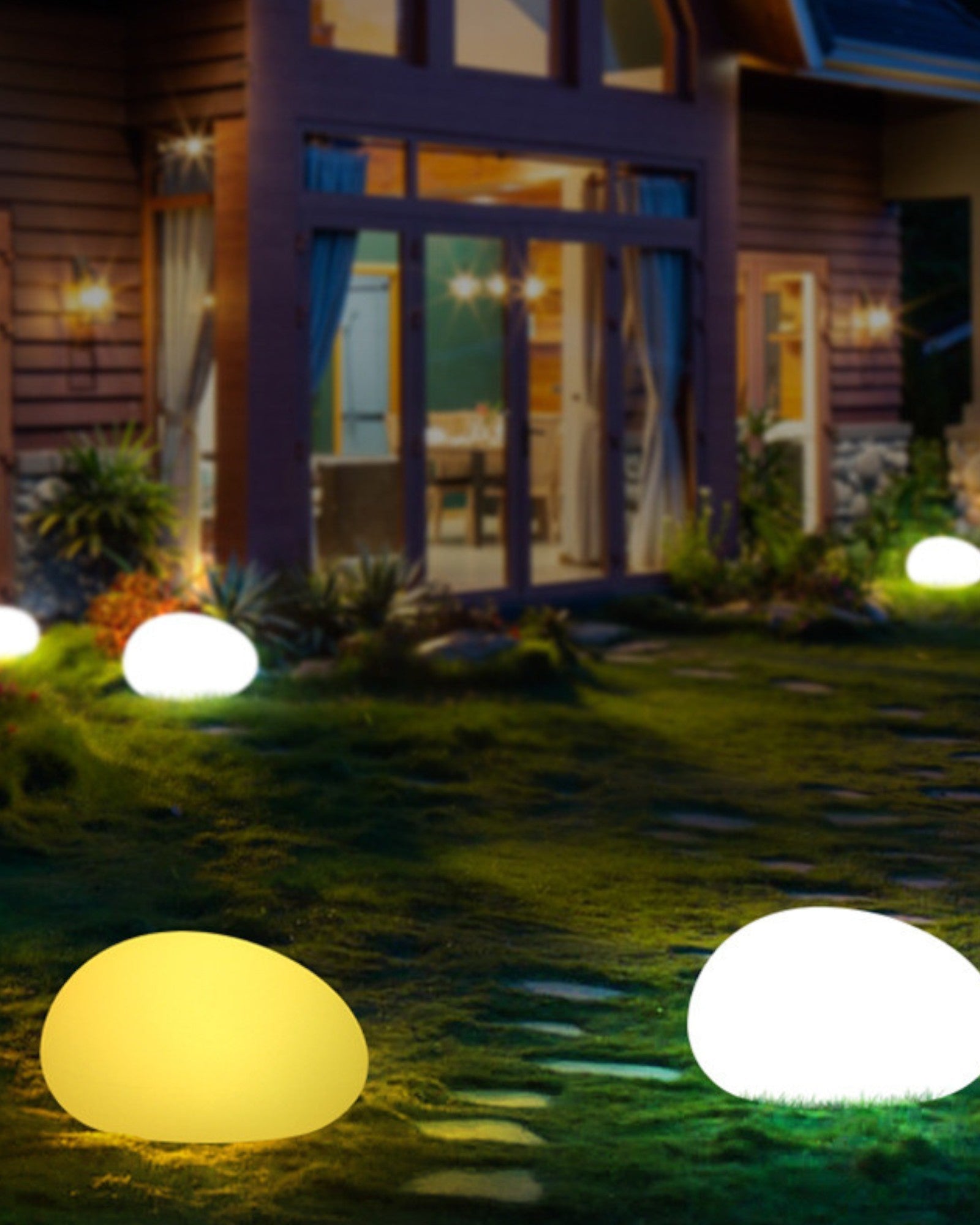 AuroraGlow | Garden Solar Lamp – RGB Colours & Dimmable Brightness Landscape Pathway Lighting Decoluxe.co.uk