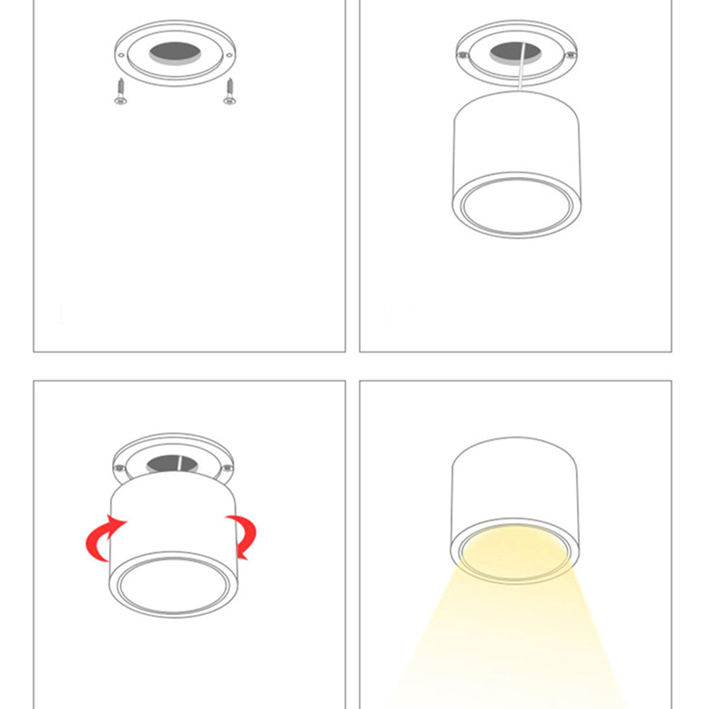 BrightAxis | Aluminium LED Downlights – Precise Tilt Adjustment up to 30° Ceiling Light Fixtures Decoluxe.co.uk