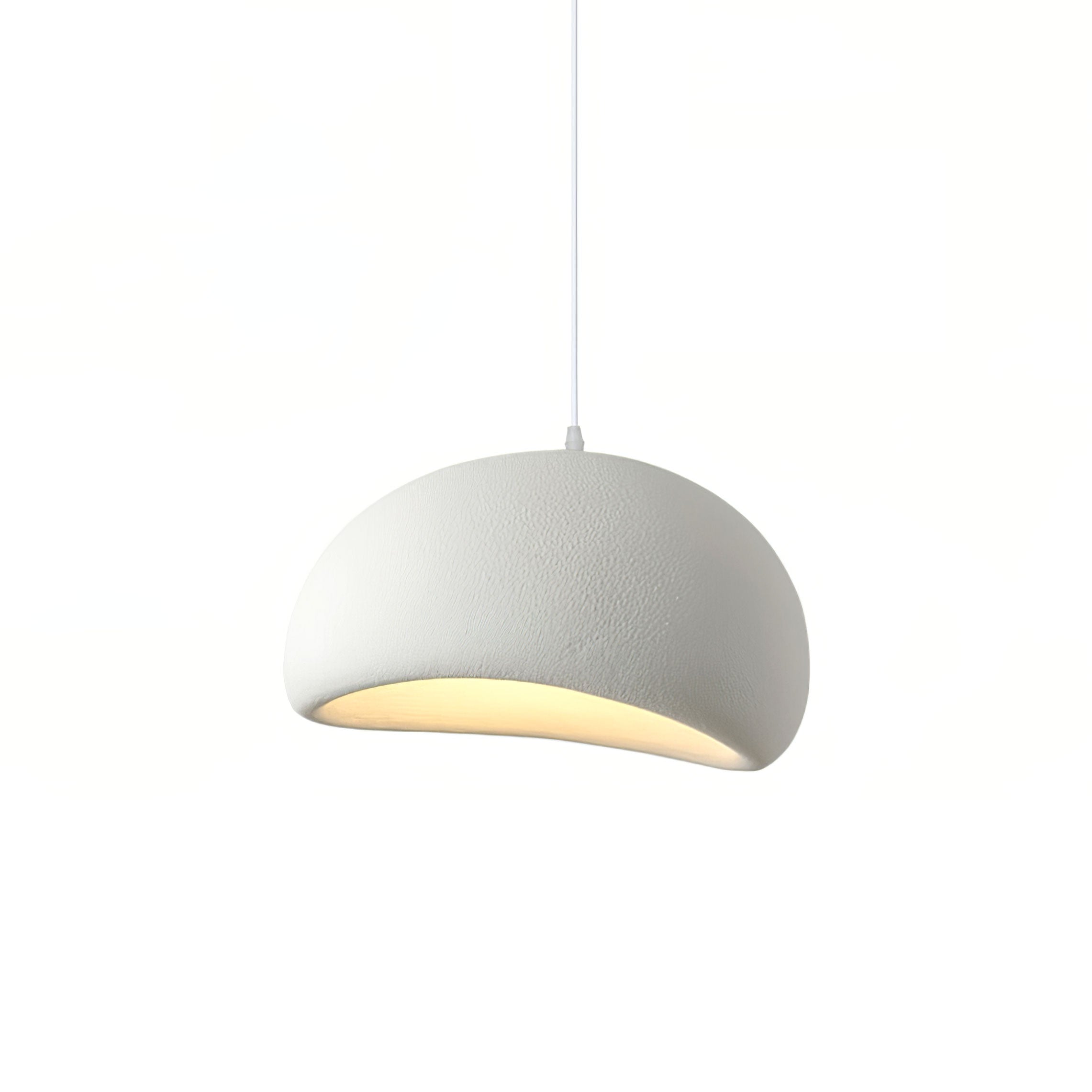CloudLoom | Pendant Light – Dreamy Cloud-Inspired Ambiance Diameter 11.8 in x 2.7 in (30 x 17 cm) White & White Hanging Wire Ceiling Light Fixtures Decoluxe.co.uk
