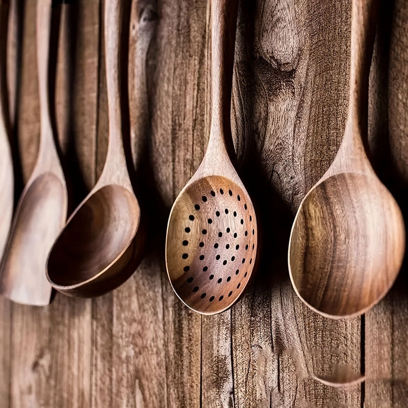 EcoSavor | Wooden Utensil Set – Stylish Sustainable Cooking Decoluxe.co.uk