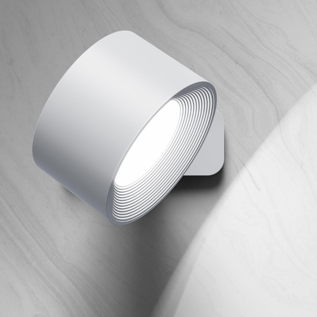 GlowFlex | Wireless Wall Light – Touch Control & 360° Rotation White 6.30 × 2.95 in (16 x 7.5cm) Wall Light Fixtures Decoluxe.co.uk