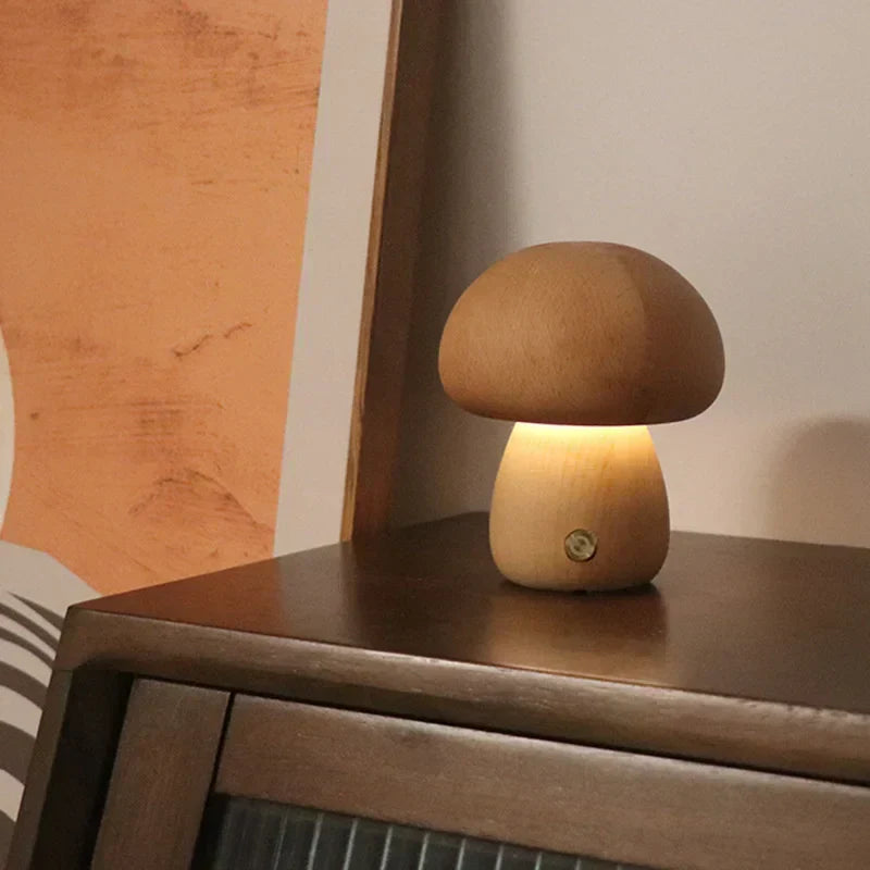 GlowMush | Touch LED Table Lamp – Soft Light for Bedroom & Children’s Room Beige Decoluxe.co.uk