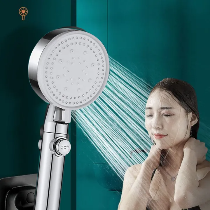 HydroLuxe | Showerhead – Spa Spray Modes & Water-Saving Design Silver 9.84 inches (H) (25cm) Handheld Shower Heads Decoluxe.co.uk