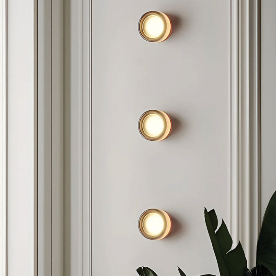 LumeCrest | LED Wall Light – Elegant Glass & Modern Metal Design Wall Light Fixtures Decoluxe.co.uk