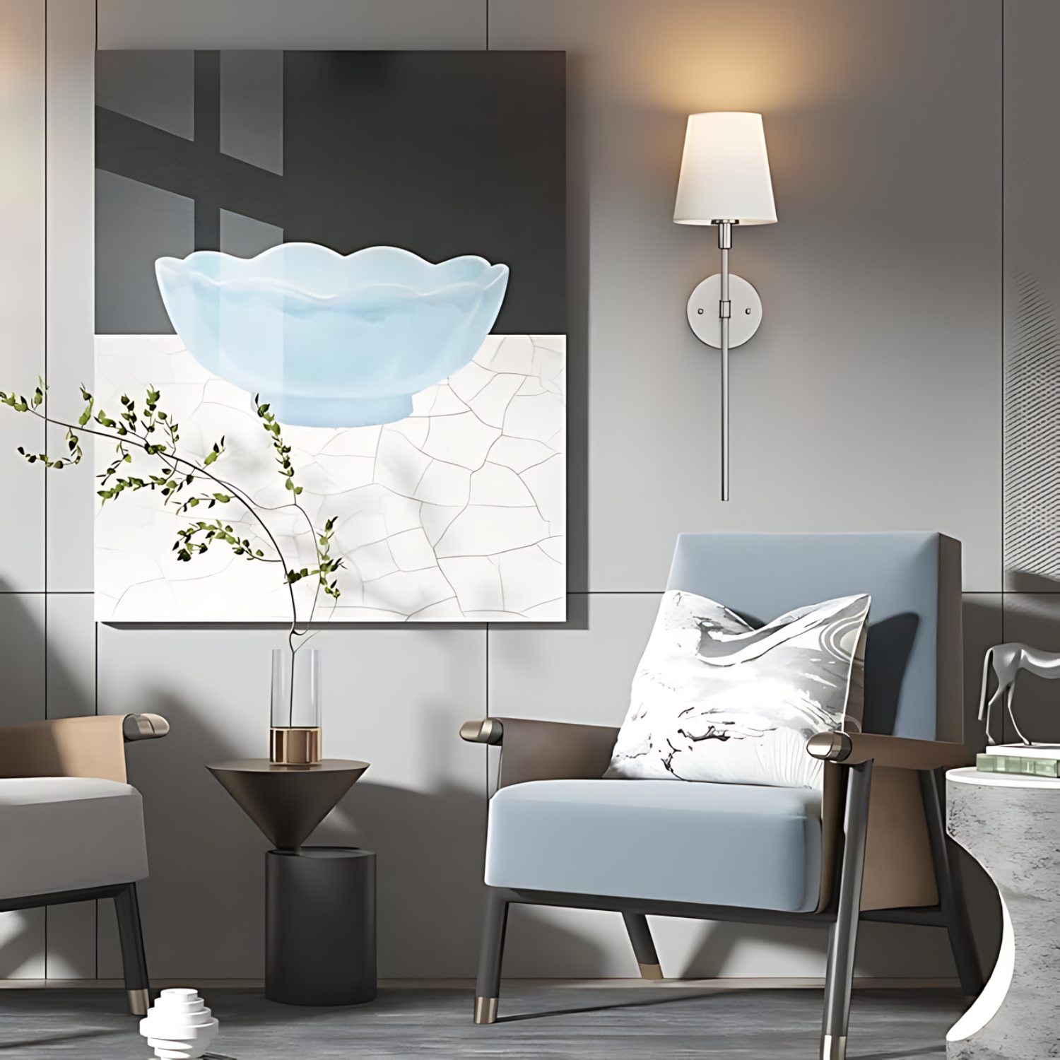 LumiCrown | Wall Light – Wireless Rechargeable with Remote Control Decoluxe.co.uk