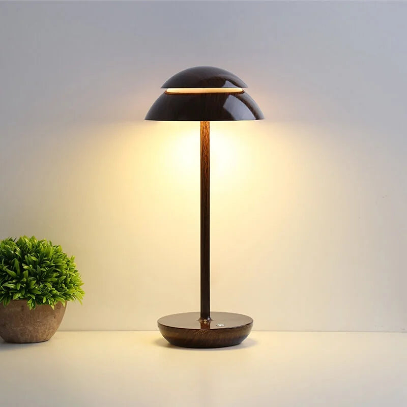 LumiEase | Wireless Table Lamp – Scandinavian Design & Touch Control Walnut 13.4 in x 5.9 in (34 cm x 15 cm) Table Lamps Decoluxe.co.uk