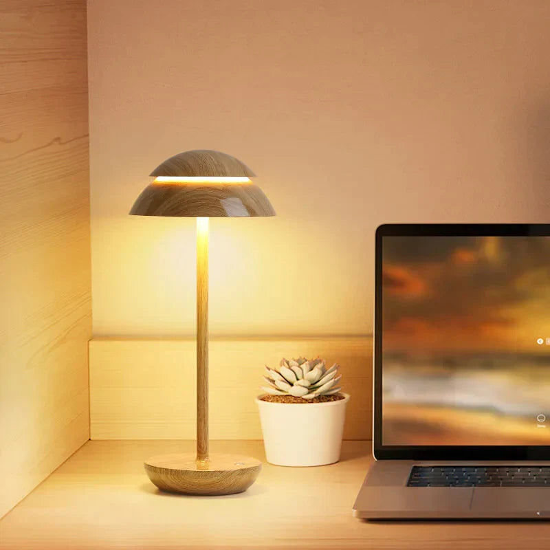 LumiEase | Wireless Table Lamp – Scandinavian Design & Touch Control Wood 13.4 in x 5.9 in (34 cm x 15 cm) Table Lamps Decoluxe.co.uk