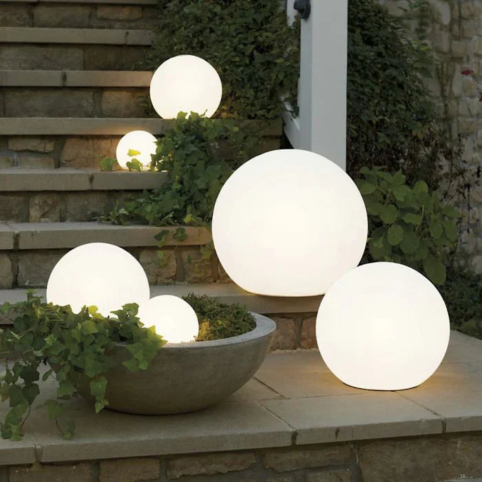 LuminAura | Spherical LED Garden Light – 16-Colour Ambient Glow Landscape Pathway Lighting Decoluxe.co.uk