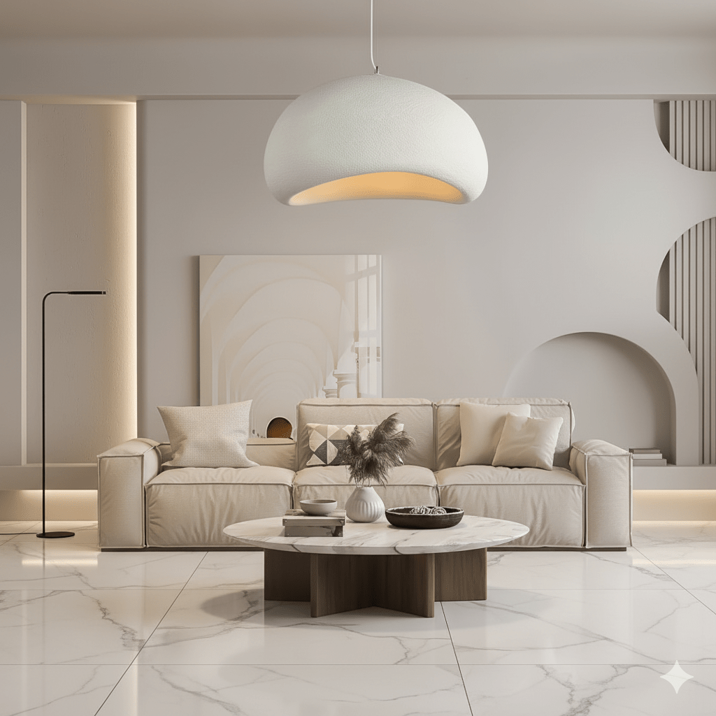 LumiVetra | Pendant Ceiling Light – Dimmable Glass Elegance White Decoluxe.co.uk