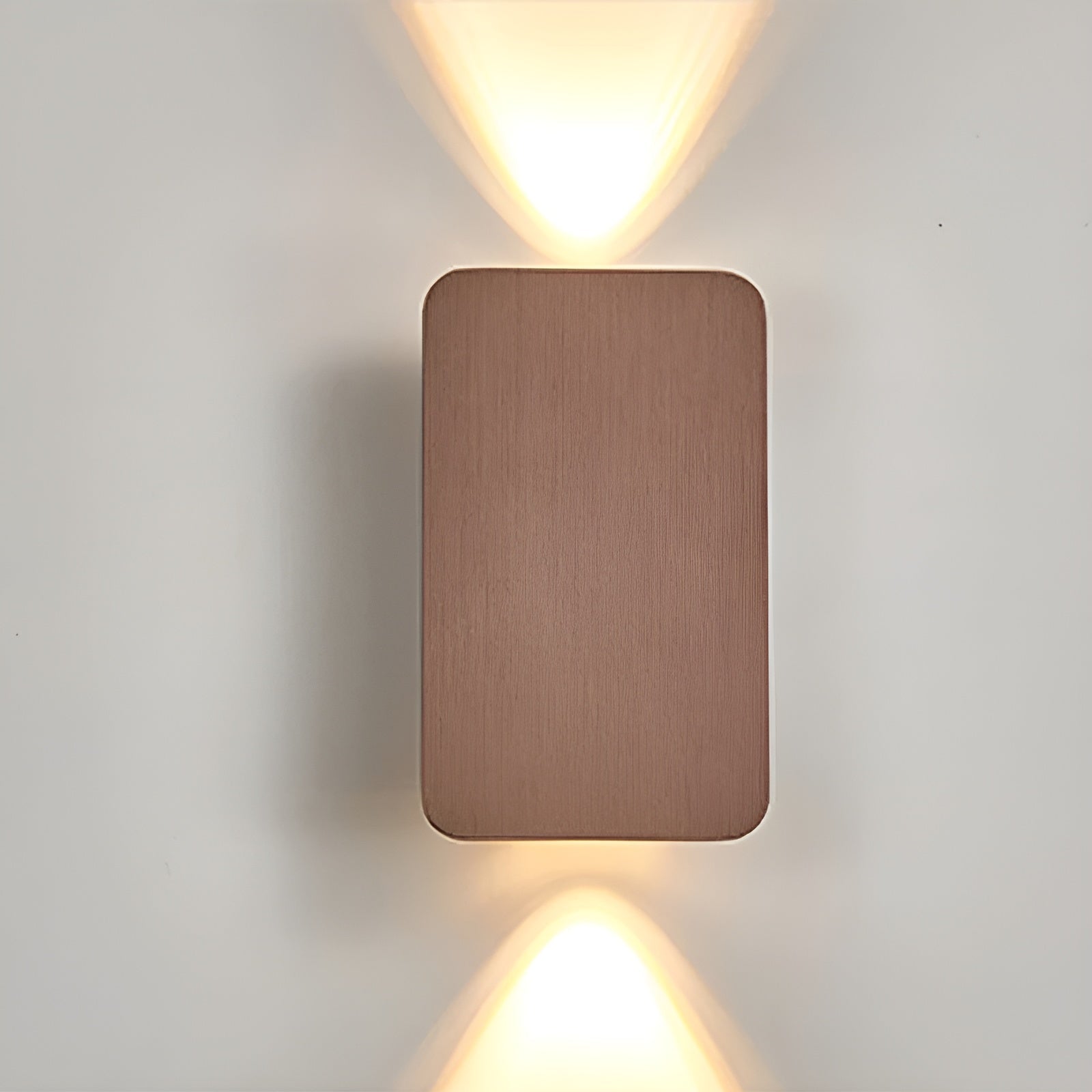 LustraBeam | LED Wall Light – Up & Down Minimalist Glow Coffee 4.72 in × 7.87 in (12 cm × 20 cm) Decoluxe.co.uk