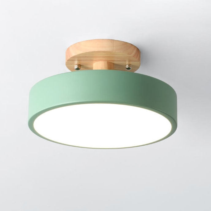 NordicAura | Wooden Ceiling Lamp – Energy-Saving Integrated LED Green Medium Ceiling Light Fixtures Decoluxe.co.uk