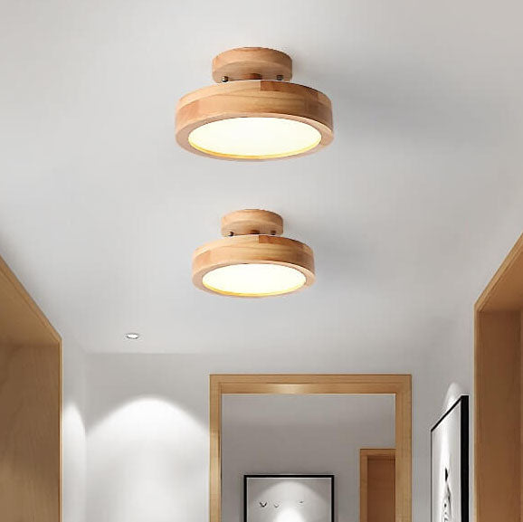 NordicAura | Wooden Ceiling Lamp – Energy-Saving Integrated LED Original Wood Colour Ceiling Light Fixtures Decoluxe.co.uk