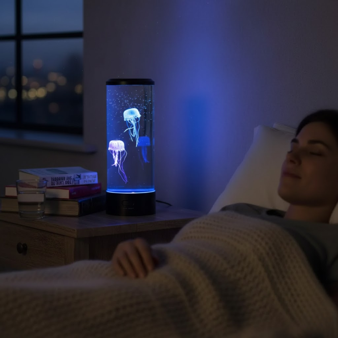 OceanGlow | LED Jellyfish Lamp – Calming Design & Stress Relief Lighting Table Lamps Decoluxe.co.uk