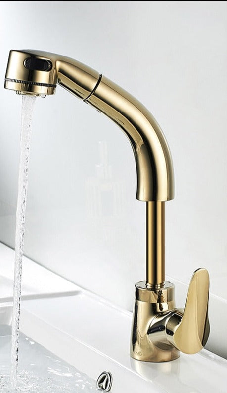 PureFlow | Bathroom Mixer Tap – Flexible Spout & Quick Setup Gold Bathroom Sink Faucets Decoluxe.co.uk