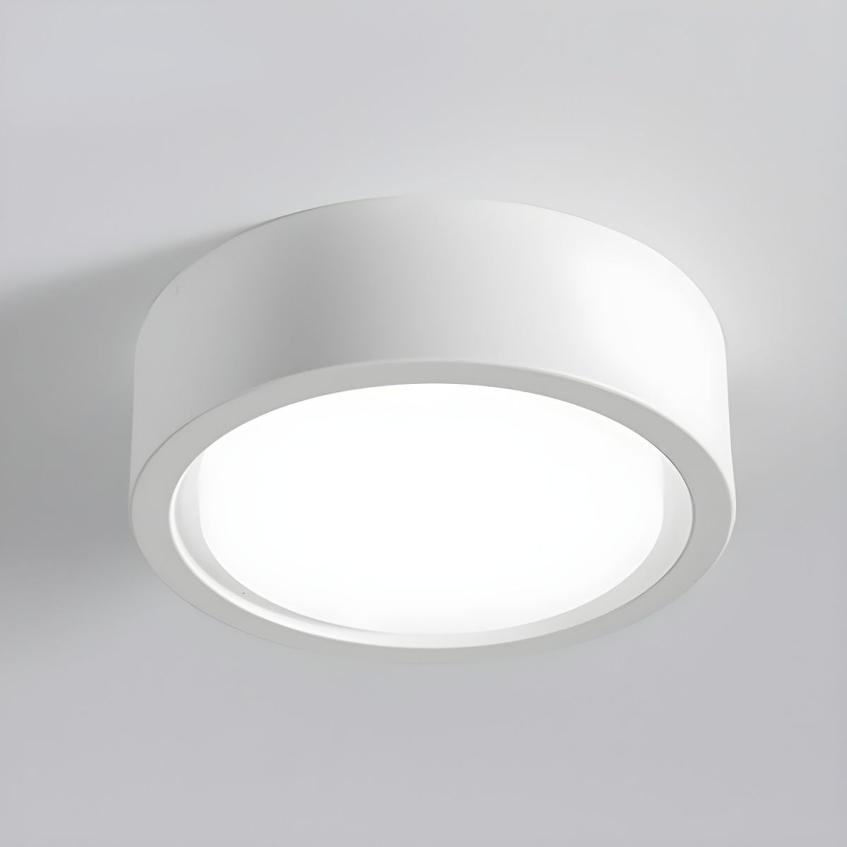 PureNord | Ceiling Light – Simple Contemporary Ceiling Design White 18W (D18cm × H7cm) Ceiling Light Fixtures Decoluxe.co.uk