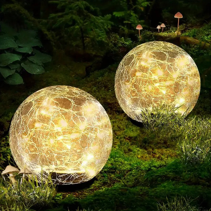 Solar-Gartenlampe | Unisex | Kugelförmiges Design | Wetterfest & Warmes Licht