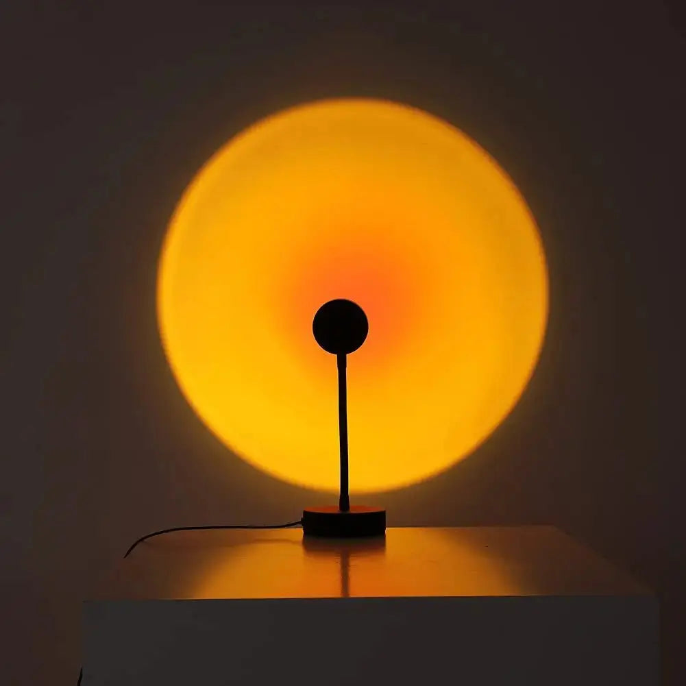 SunAura | Projection Lamp – LED Sunset Effect with Remote Control Yellow Decoluxe.co.uk