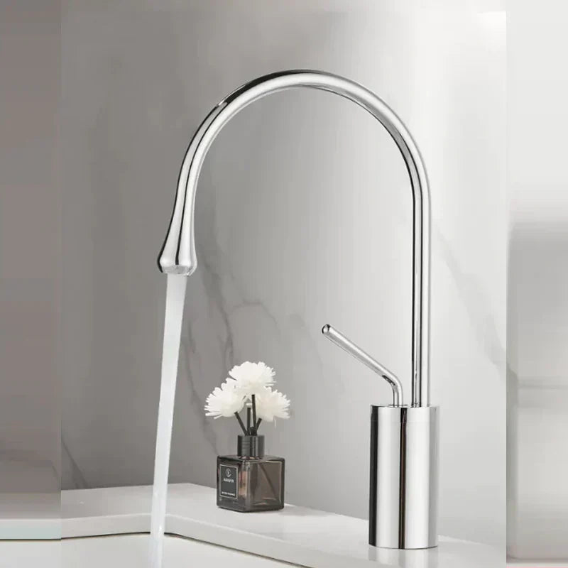 SwanFlow | Bathroom Tap – Elegant Swivel Design for Modern Interiors Bathroom Sink Faucets Decoluxe.co.uk