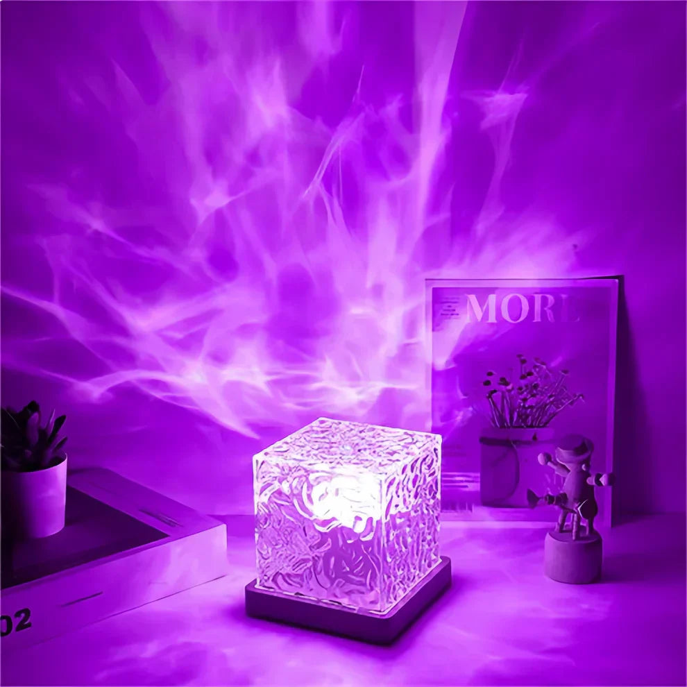 WaveGlow | LED Night Projector – Water Effects & Relaxing Ambience Table Lamps Decoluxe.co.uk