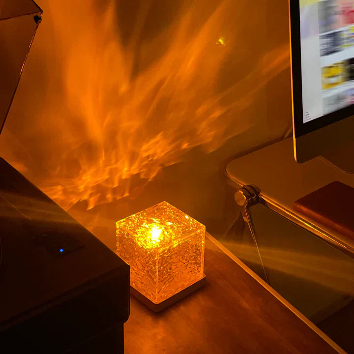 WaveGlow | LED Night Projector – Water Effects & Relaxing Ambience Table Lamps Decoluxe.co.uk