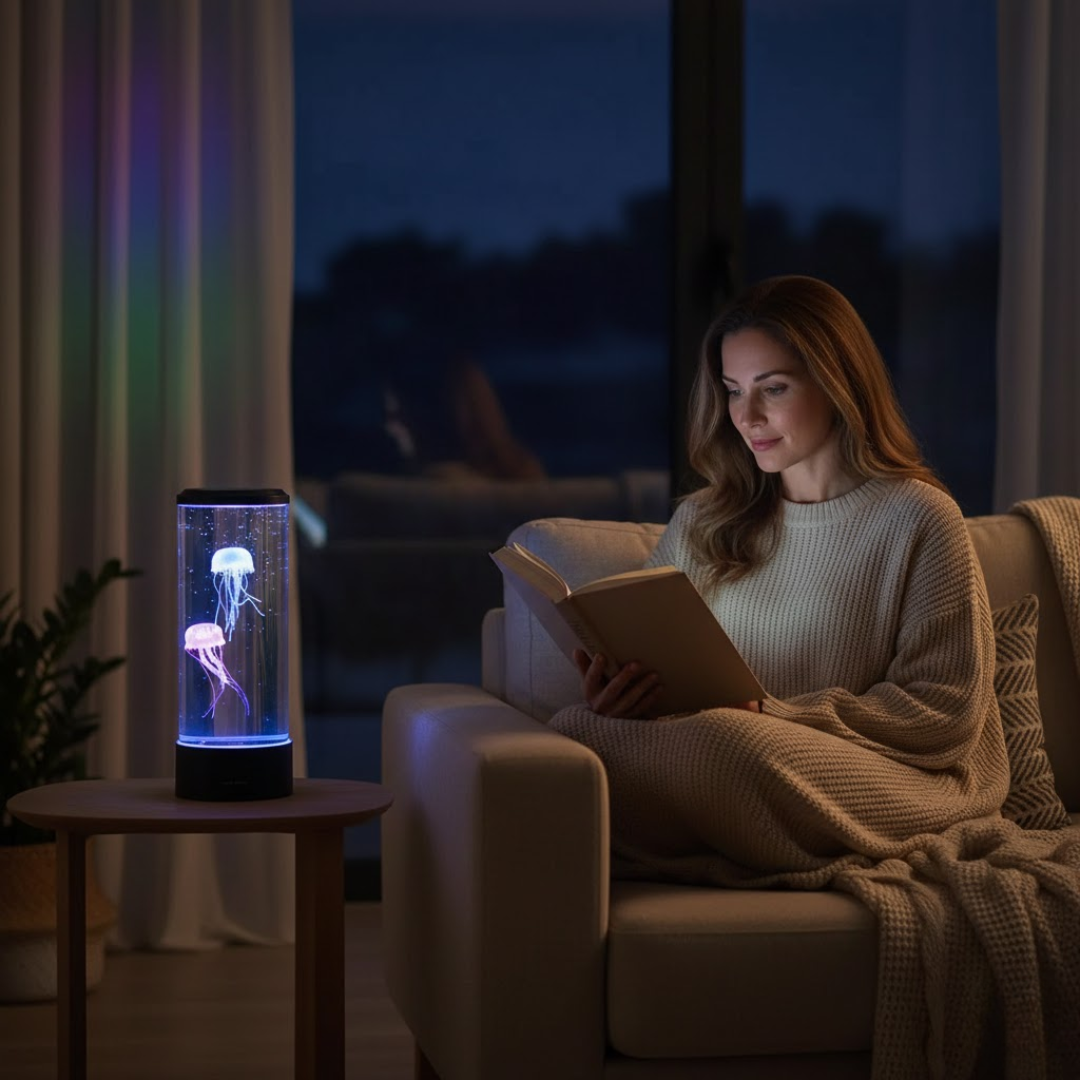 OceanGlow | LED Jellyfish Lamp – Calming Design & Stress Relief Lighting