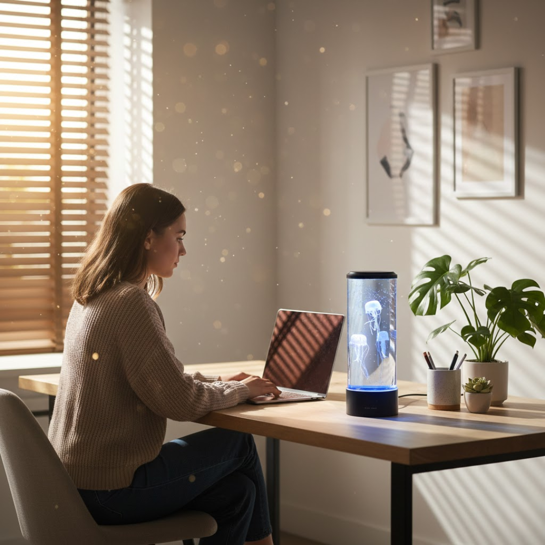 OceanGlow | LED Jellyfish Lamp – Calming Design & Stress Relief Lighting