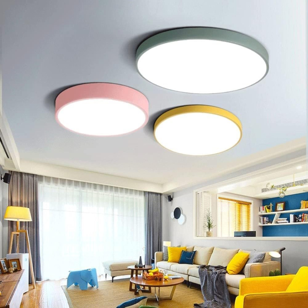 GlowRing | Ceiling Light – Ultra-Slim LED with Pastel Elegance