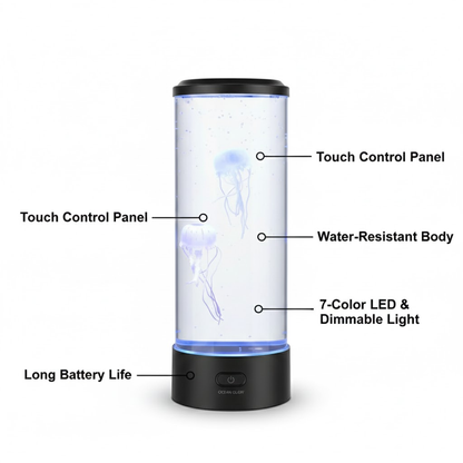 OceanGlow | LED Jellyfish Lamp – Calming Design & Stress Relief Lighting
