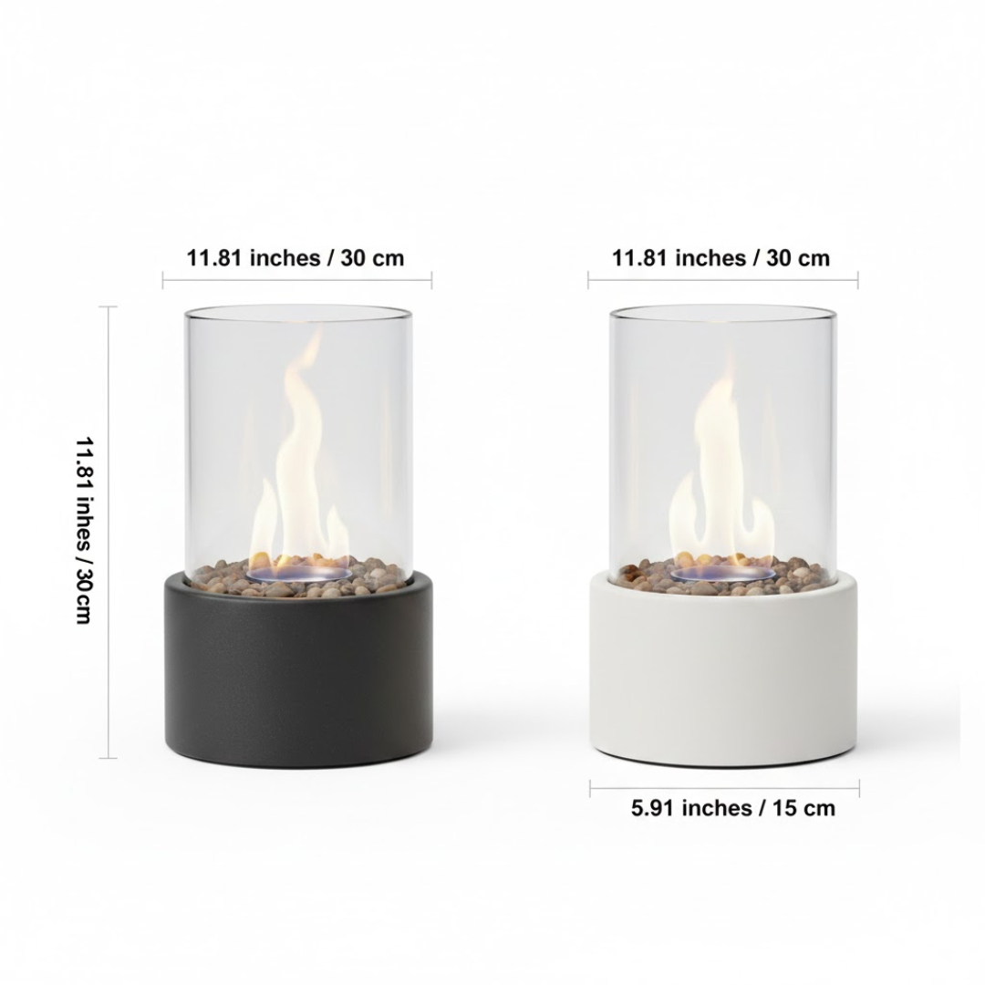 FlameAura | Bioethanol Table Fireplace – Smoke-Free Flame & Modern Design