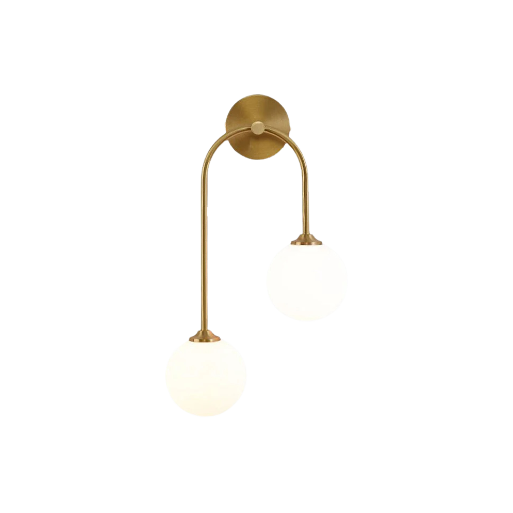 Double-headed chrome wall light for bathrooms and living rooms 0