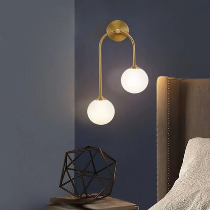 Double-headed chrome wall light for bathroom and living room 4