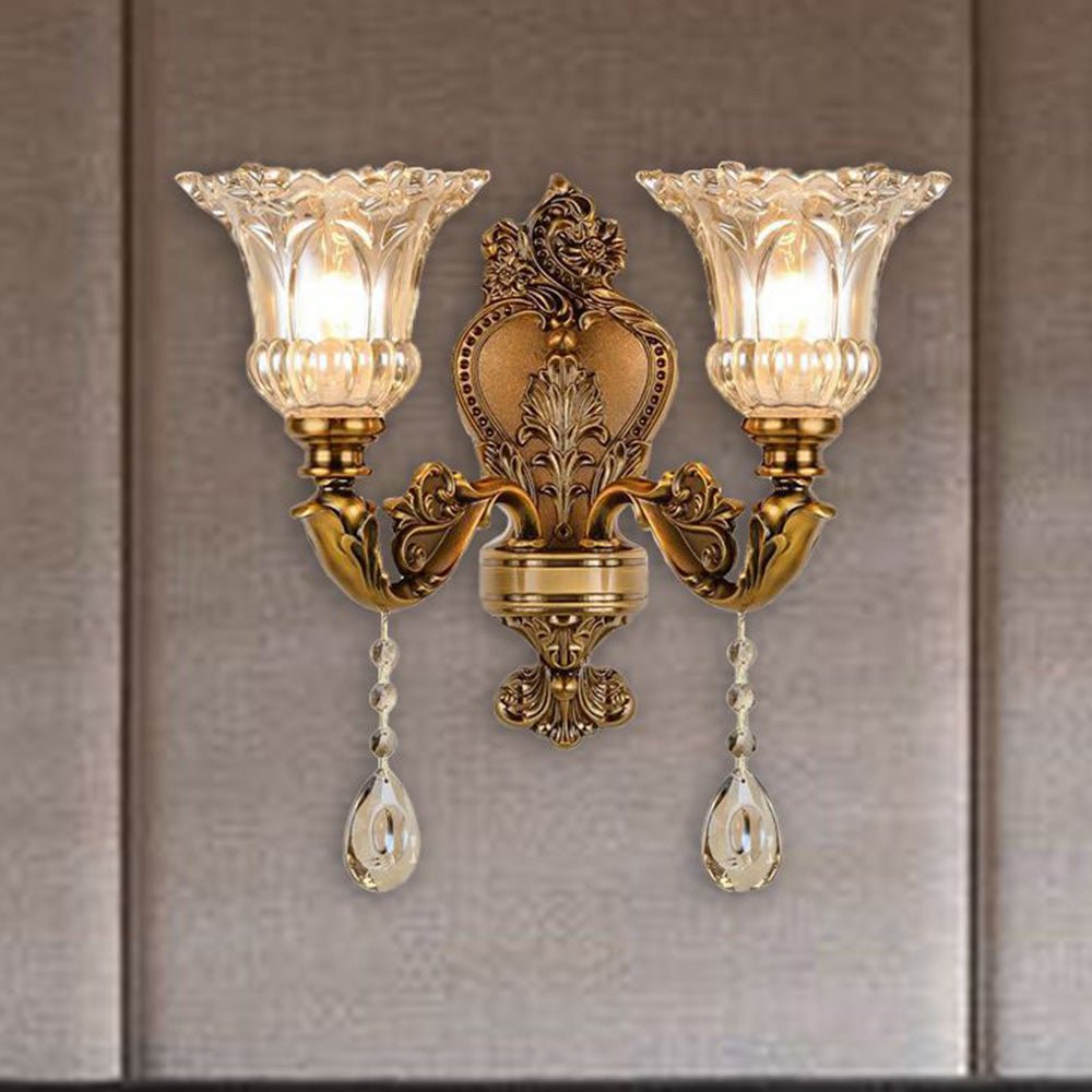 GoldenGleam | Wall Light – Vintage Gold Finish & Adjustable Heads