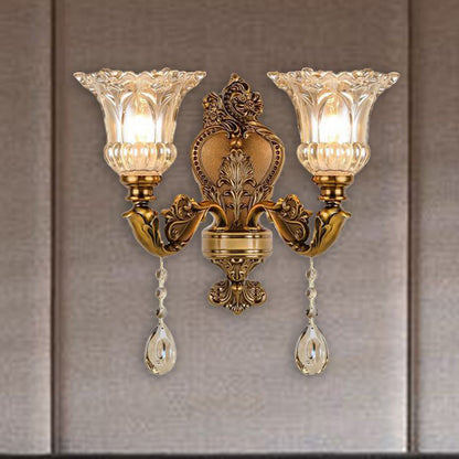 GoldenGleam | Wall Light – Vintage Gold Finish & Adjustable Heads