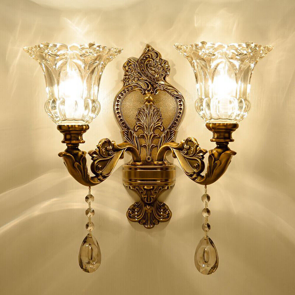GoldenGleam | Wall Light – Vintage Gold Finish & Adjustable Heads