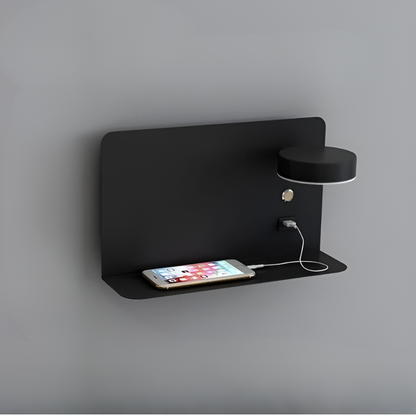 LumiSpace | Wall Lamp – Built-In Shelf & USB Charging