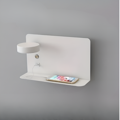 LumiSpace | Wall Lamp – Built-In Shelf & USB Charging