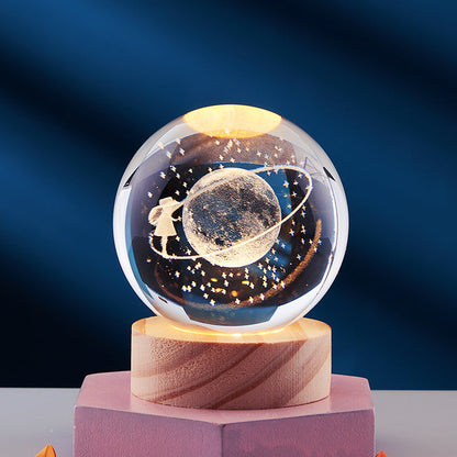CrystalGlow | LED Table Lamp – 3D Crystal Design & Elegant Lighting