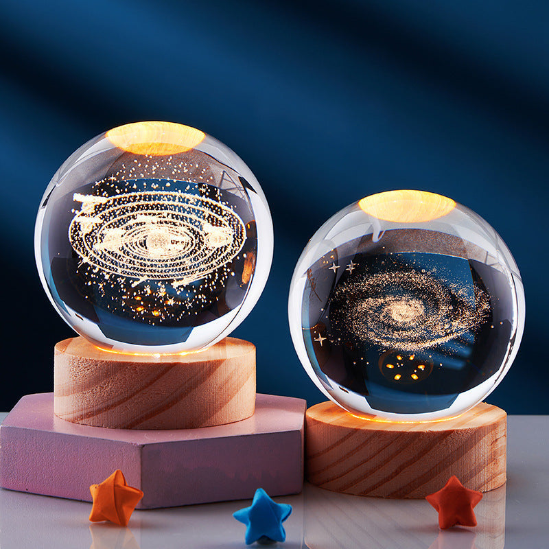 CrystalGlow | LED Table Lamp – 3D Crystal Design & Elegant Lighting