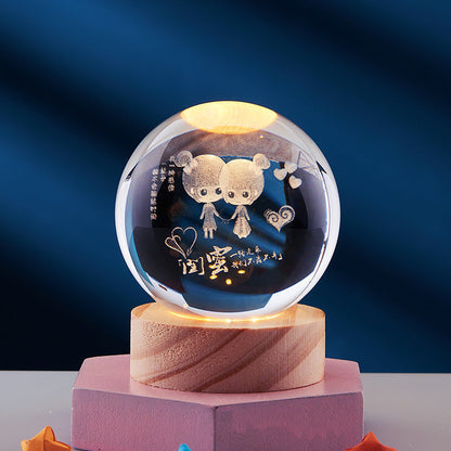 CrystalGlow | LED Table Lamp – 3D Crystal Design & Elegant Lighting