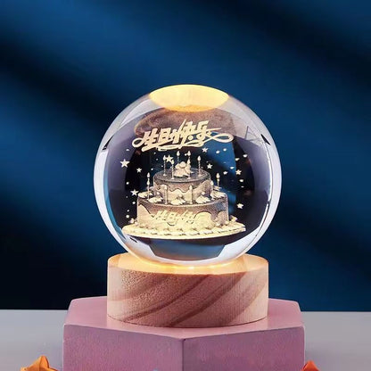 CrystalGlow | LED Table Lamp – 3D Crystal Design & Elegant Lighting