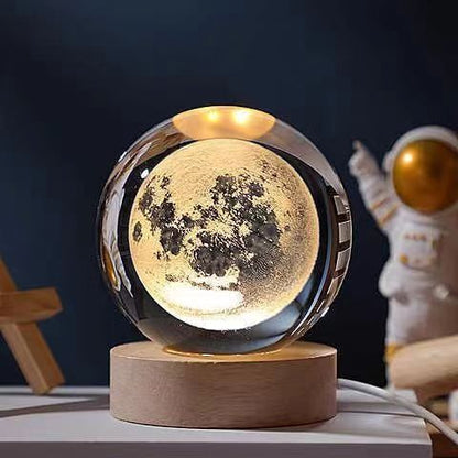 CrystalGlow | LED Table Lamp – 3D Crystal Design & Elegant Lighting