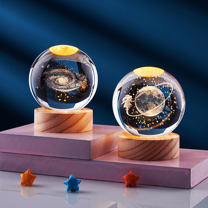 CrystalGlow | LED Table Lamp – 3D Crystal Design & Elegant Lighting
