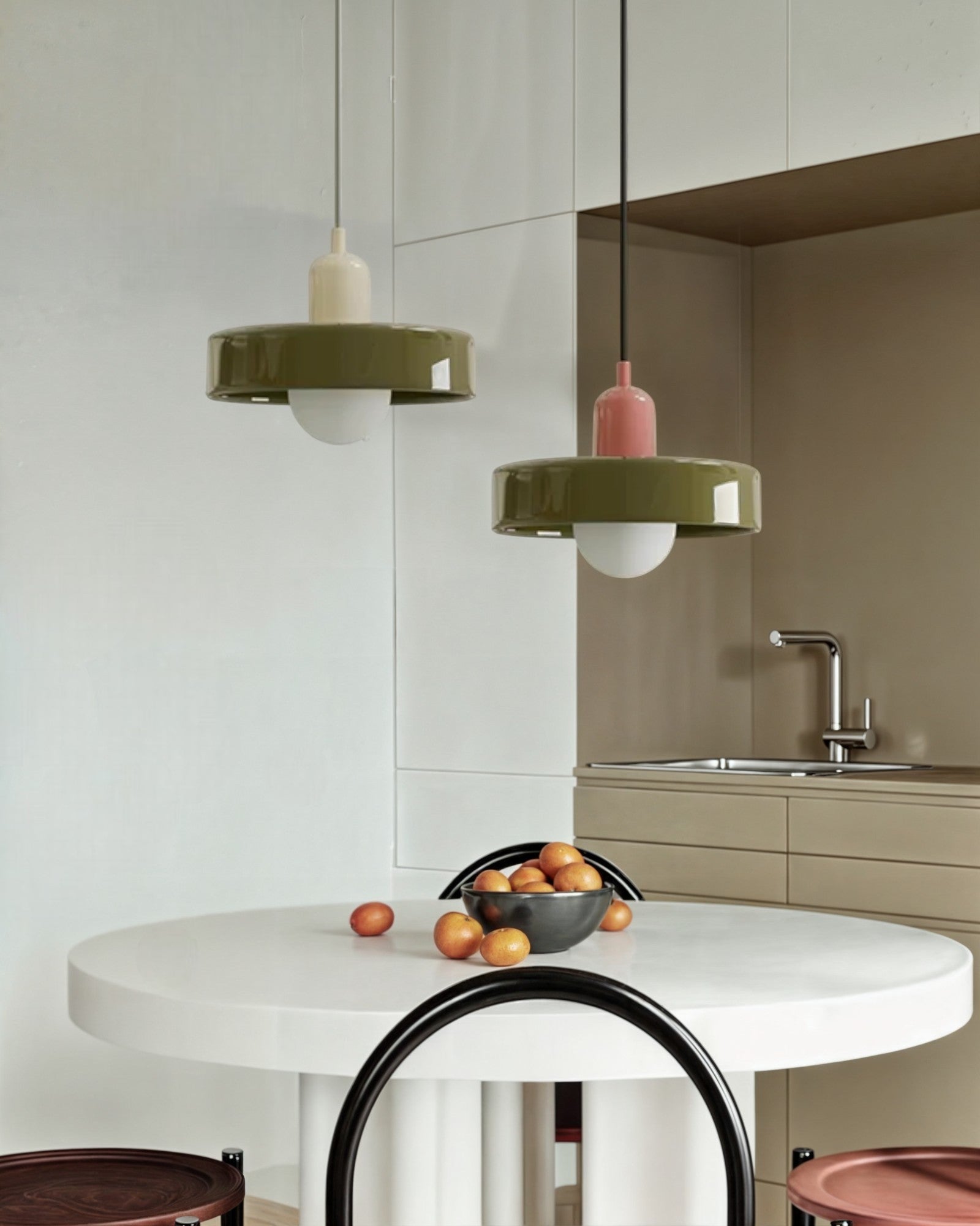Elegant Glass Pendant Light - Adjustable Kitchen Hanging Lighting for Cozy Ambiance 4