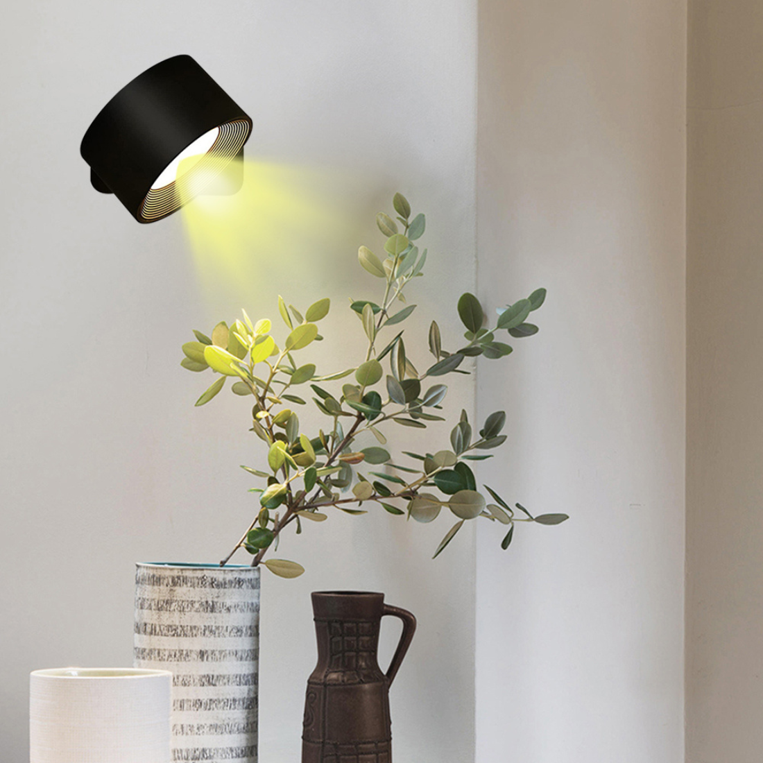 GlowFlex | Wireless Wall Light – Touch Control & 360° Rotation