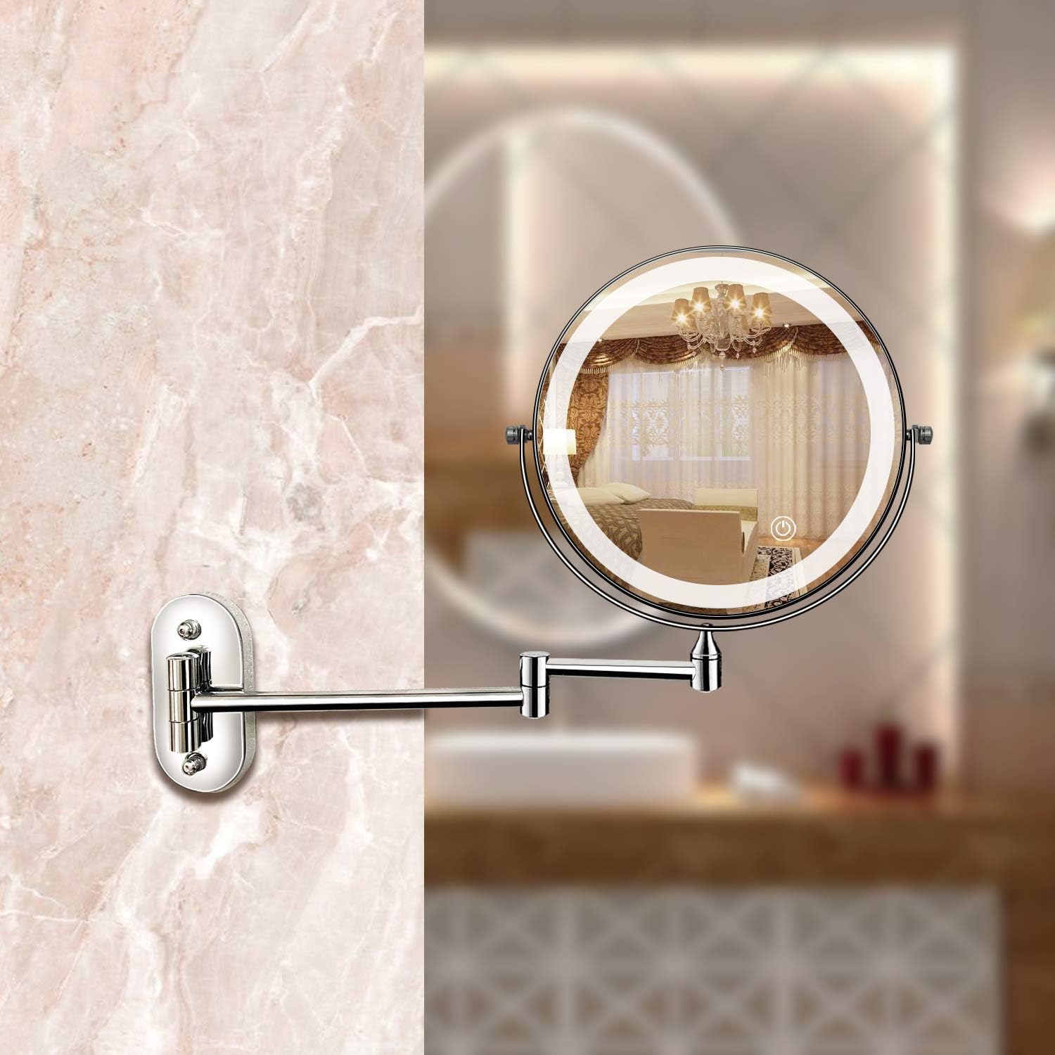 GlowMirror | LED Vanity Mirror – Natural Light & 5X Magnification